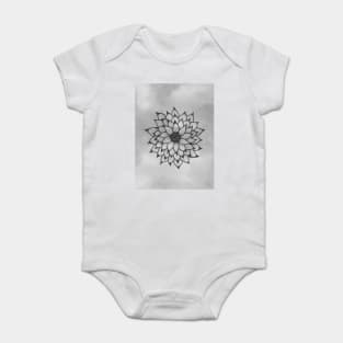 Tie dye linework flower Baby Bodysuit